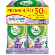 Odorizador De Ambientes Bom Ar Air Wick Freshmatic Lavanda Refil 2 Unidades De 250ml