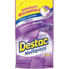 Limpador Destac Para Pisos Com Brilho Brisa De Lavanda Refil Sachê 500ml