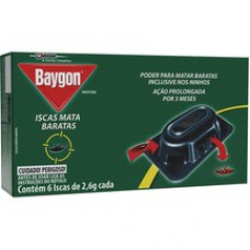 Inseticida Isca Baygon Mata Baratas Caixa Com 6 Unidades De 2,6g Cada