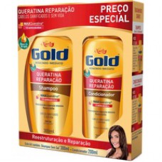 Kit Niely Gold Reparação Intensiva - Shampoo 300ml + Condicionador 200ml