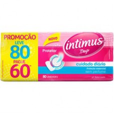 Protetor Diário Intimus Cuidado Diário S/ Perfume - 80 Unidades