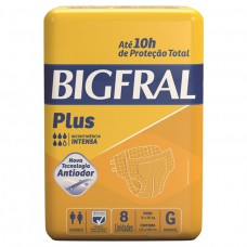 Fralda Adulta Bigfral Plus G - 8 Unidades