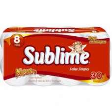 Papel Higiênico Folha Simples Sublime Pacote Com 8 Unidades Papel Higiênico Folha Simples Sublime Pacote Com 8 Unidades