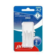 Refil Para Escova Interdental Bitufo Cônica Com 6 Unidades Refil Para Escova Interdental Bitufo Cônica Com 6 Unidades
