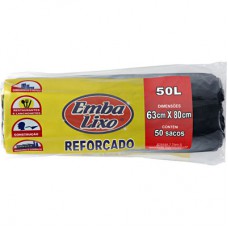 Saco Lixo Emba Lixo Almo Reciclado Preto 50l
